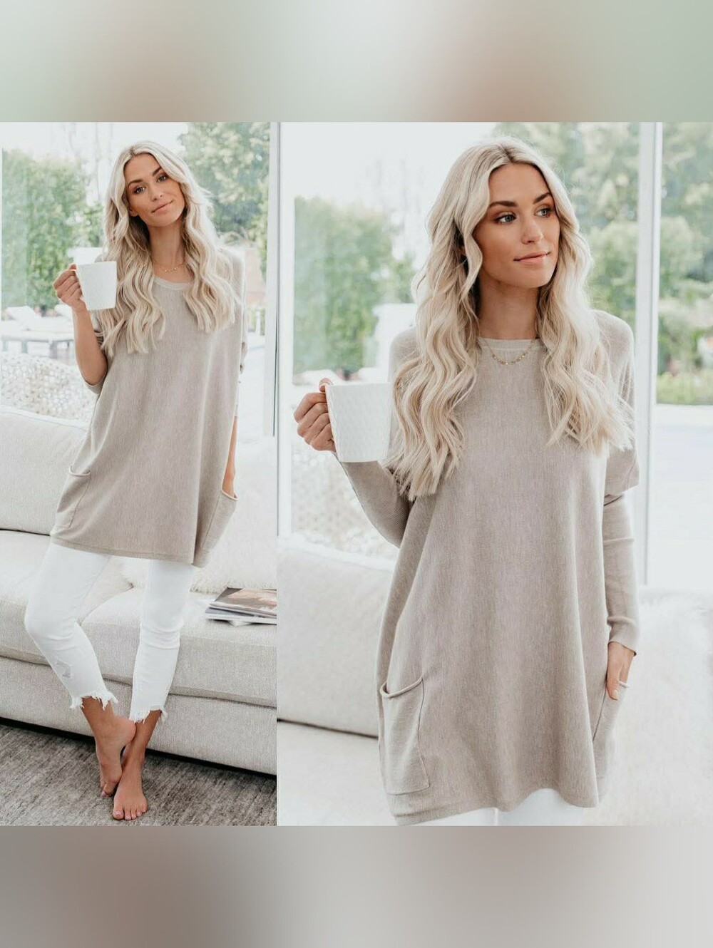 VICI COLLECTION CLOSE TO YOU POCKETED SWEATER (BROWN)